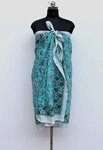 Lot en gros assorti de paréos de plage réversibles écologiques pour femmes en tissu de coton doux, paréos d'été, couvre-bikini faits à la main - Product Image 3