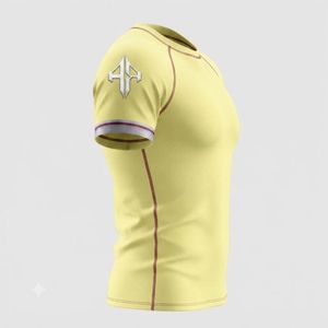 Camiseta de Compresión para Hombre, para Artes Marciales Mixtas (MMA), Transpirable, de Secado Rápido, Material Spandex/Poliéster, Color Amarillo, por RIVIAN ATLANTIC - Product Image 4