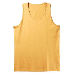 <b>Men's</b> Custom Logo Tank <b>Tops</b> Quick Dry Ribbed 100%Cotton Singlet Boxy <b>Cropped</b> Sleeveless Vest Custom High Quality Ribbed tank <b>Top</b> - Product Image 1