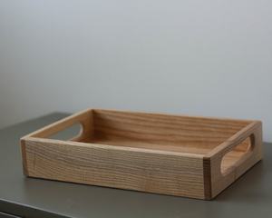 Grand plateau de service vintage en bois, artisanal et ancien - Product Image 4