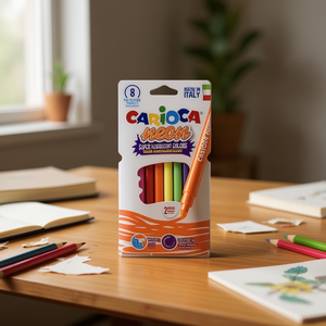 Set di 8 Pennarelli Acquerellabili Carioca Neon, Colori Super Fluorescenti, Materiali Artistici - Product Image 3
