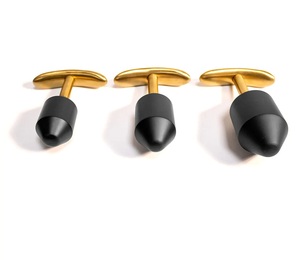Plug anal noir et doré, jouet BDSM, articles coquins de haute qualité - Product Image 4