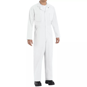Combinaison de travail ignifuge et imperméable en coton pour hommes, blanche, longue, uniforme de sécurité industrielle - Product Image 3