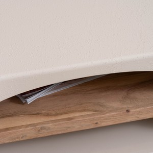 Vandana Silver Aura square coffee table with an organic design and a <b>sandblasted</b> concrete look - Product Image 6