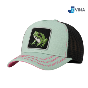 Custom Logo Trucker <b>Hat</b> Black Red Mesh Panel Embroidered Giraffe Logo Adjustable Unisex Casual Spring <b>Summer</b> - Product Image 2
