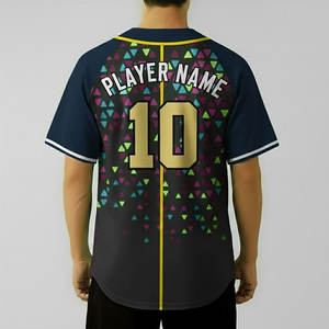 เสื้อเบสบอลปักชื่อเมืองแบบพรีเมียมแท้ๆ ผ้าโพลีเอสเตอร์ ร้านขายเสื้อเบสบอล ผู้จัดจำหน่ายขายส่ง เสื้อท็อปแบบลายทางและแบบเรียบ - Product Image 2