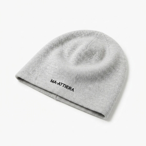 Gorro de Punto Acanalado Gris Claro Personalizado con Puño, Gorro Cálido de Invierno con Logotipo Bordado - Product Image 3