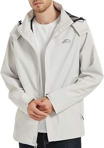 Chaqueta Cortavientos Larga de Invierno para Hombre, Diseño de Marca, con Capucha, Cuello Alto, Estilo Vintage, Ligera, Resistente al Viento e Impermeable, Venta al Por Mayor - Product Image 2