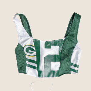 Custom Women Mesh <b>Panel</b> Football Inspired Crop Top Lace Up Back Y2K Streetwear Tank OEM ODM Summer Sports Women's Shirts Supply - Product Image 4