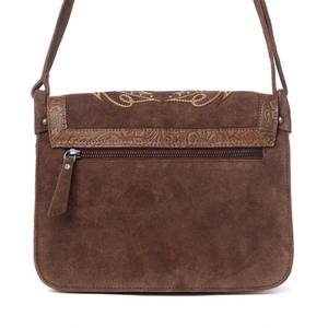 Nuevo Bolso de Mano de Moda para Mujer, Diseño Vintage, en Cuero Genuino con Grabado Western, Cierre de Cremallera, en Gamuza - Product Image 3