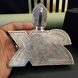 Pendentif Hip Hop de Luxe avec Diamant de Laboratoire 15 carats en Laiton et Acier Inoxydable pour Toutes les Occasions et Cadeaux Unisexe - Product Image 3