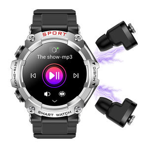 T96 Auricolari Wireless con Musica Locale, Smartwatch con Chiamate BT, Monitoraggio dell'Ossigeno nel Sangue e del Sonno, <span class=keywords><strong>2</strong></span> in 1 SmartWatch con Auricolari - Product Image 4