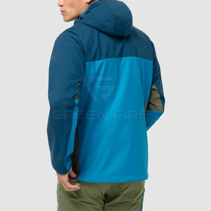 Veste softshell à capuche de haute qualité avec logo personnalisé sur le devant, respirante, coupe-vent, écologique - Product Image 4