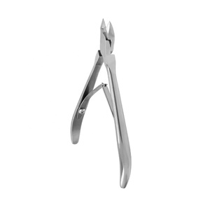 El mejor proveedor Pissco para pinzas para cutículas de uñas de 5 pulgadas con cuchillas afiladas, pinzas para uñas de manicura de un solo resorte chapadas en oro - Product Image 5