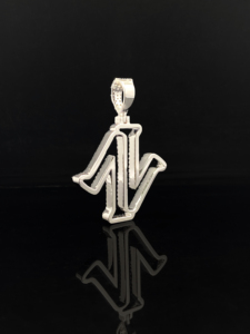 Pendentif Charme Cosmique pour Homme The Ice Legacy, en Alliage Plaqué Or et Or Rose, avec Micro-Incrustation de Diamants Ronds Brillants Taillés - Product Image 4