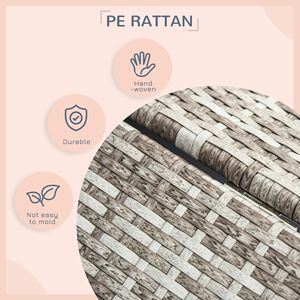 Cuccia per Animali in Rattan Grigio Antracite con Cuscino Rimovibile per Uso Interno/Esterno - Product Image 5