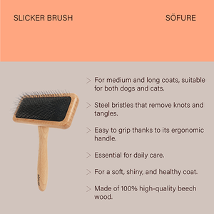 Latest Stock Arrival Top Quality Beech Wood Sofure Slicker Brush M for Dogs & Cats Daily Grooming Care Tool from Spain - Product Image 4