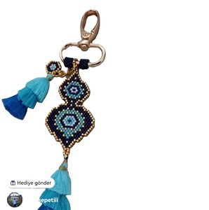 Llavero de Cuentas de Vidrio de Color Personalizado, Hecho a Mano, Decoración para Fiestas, Regalo, Adorno Ecológico, Llavero de Vidrio Hecho a Mano para Navidad - Product Image 6