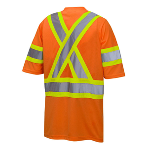 Camiseta de Trabajo de Manga Larga de Alta Visibilidad para Hombre con Logotipo Personalizado, Camiseta de Seguridad con Bolsillo Reflectante, 100% Algodón Tejido - Product Image 6