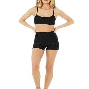 Breathable Nylon Spandex Yoga Set Shorts and <b>Tops</b> 2-Piece High-Waisted Eco-Friendly Plus Size Yoga Shorts Set - Product Image 4