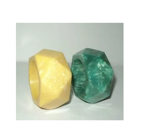 Epoxy Resin Napkin Ring Yellow And Green Color <b>Wedding</b> Party Accessories Resin Napkin Ring Hot Sale - Product Image 1