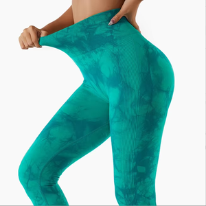 High <b>Waisted</b> Yoga Set Women Solid Color Backless Racerback Sleeveless <b>Leggings</b> 2 Piece Seamless Spandex/Nylon Reversible <b>V</b>-neck - Product Image 4