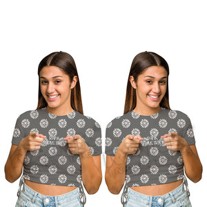 T-shirts courts pour femmes, style tendance, décontractés, avec tissu léger et respirant, extensible et doux - Product Image 3