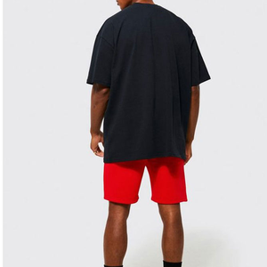 Fashion Summer Custom Design Men's 100% Cotton Eco-Friendly Knitted T-Shirt Shorts Sporty 2-Piece Set <b>Stand</b> Collar <b>Printed</b> - Product Image 4