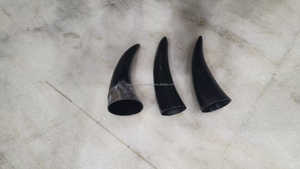 Cuerno para beber de búfalo pequeño de 100ml, estilo Animal tallado, cuerno de buey náutico, artesanías naturales de Color negro - Product Image 3