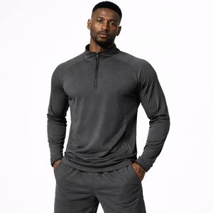 Conjunto Deportivo Moderno Unisex de Calidad de Exportación al por Mayor, Top de Manga Larga con Cierre de Cremallera, Pantalones Cortos de Fitness, 100% Algodón Ecológico - Product Image 2