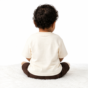 Ensemble t-shirt à manches courtes pour bébés garçons, haut rayé décontracté à col ras du cou avec short assorti, tenue d'été pour enfants - Product Image 5