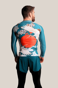 Custom <b>Men's</b> Full Sleeve BJJ MMA Rash Guard <b>Compression</b> <b>Shirt</b> Spandex/Polyester Heat-Transfer Printing OEM Rash Guard - Product Image 2