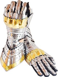 Guantes de Caballero Medievales de Metal de Primera Calidad de Fabricante Confiable con Correas de Muñeca Ajustables para un Disfraz Histórico Auténtico - Product Image 4