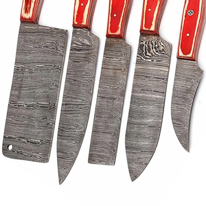 Durable Damascus Steel Chef Knife Set with Leather Cover <b>Kitchen</b> Knife Set for Home <b>Kitchen</b> Restaurant and Daily Use - Product Image 5