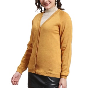 Cárdigan Casual Personalizado para Mujer, Cuello en V, Decoración con Botones, Mangas Largas, 100% Acrílico, Antiarrugas, Nuevo Diseño para Invierno - Product Image 4