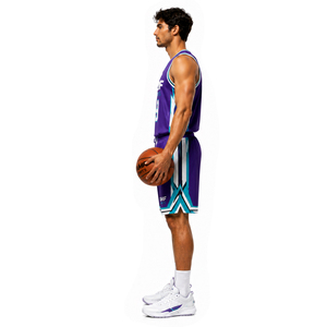 Uniforme de basket-ball personnalisé de conception moderne de qualité supérieure, MOQ faible, uniforme de basket-ball confortable de couleur unie pour unisexe - Product Image 2