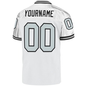 Maillot de football authentique en maille rouge et blanche personnalisé, vente en gros, uniformes de football américain vintage rétro - Product Image 5