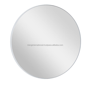 Espejo de pared contemporáneo blanco, espejo de pared moderno, decoración para sala de estar, decoración del hogar, espejo circular para baño, suministros a granel - Product Image 2