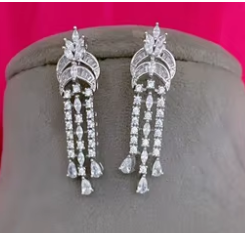 Hermoso aspecto, excelente calidad, conjunto de collar de circón brillante de lujo con pendientes para boda, fiesta de compromiso, ropa para mujer - Product Image 2
