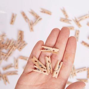 Pinces à linge en bois miniatures, clips en bois pour photos, pinces de bricolage, pinces décoratives pour mariage, fête, décoration de la maison - Product Image 3