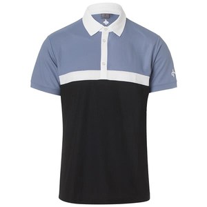 Chemise blanche à manches courtes pour homme, bordure marine, style décontracté, coupe classique, 100 % polyester, tissu Oxford, unie, anti-plis, séchage rapide - Product Image 4