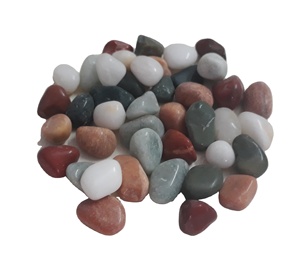 Décorateur de jardin spécial Agate naturelle multicolore Gravier et galets lisses Cailloux mixtes pour villa - Product Image 4