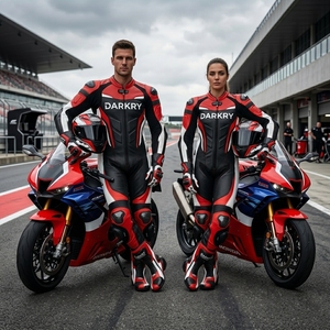 Combinaison de course moto personnalisée en cuir perforé, équipement de pilotage pour la piste, fabricant OEM, vêtements de protection pour motards - Product Image 5
