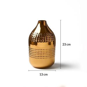 Florero Moderno de Metal para Mesa con Acabado Elegante, Decoración Estilosa para Salas de Estar y Comedor - Product Image 1