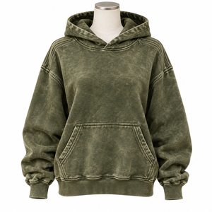 Sudadera con Capucha para Mujer, Lavado Ácido, Premium, Estilo Relajado, Material Duradero, para Uso Casual y Moda de Temporada - Product Image 1