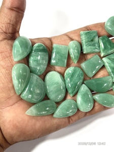 Aventurine verte naturelle, pierres précieuses brutes, cabochons, formes et tailles variées, environ 20 à 30 mm - Product Image 2