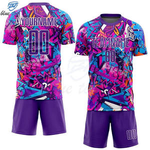 Conjunto de Uniforme de Fútbol Personalizado para Hombre, Talla Grande, Transpirable, Pantalones Cortos y Camiseta, 100% Poliéster, Nombre y Número Personalizados - Product Image 3