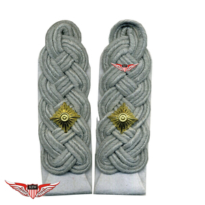 KEW Customizable Grey German <b>Braided</b> With Luxury Metal Star Shoulder Board Embroidered Epaulettes <b>Accessory</b> - Product Image 1