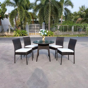 Juego de Comedor de Ratán Sintético de Lujo PRCF-033 para Jardín, Patio y Balcón - Product Image 1