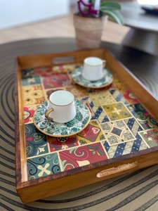 Plateau en bois imprimé en gros pour un approvisionnement à haute capacité, idéal pour les boutiques e-commerce et l'expédition rapide – Plateau de service - Product Image 4